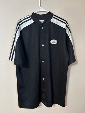 🔥 VTG 90s Adidas Snap Button Mesh Basketball Jersey 🔥